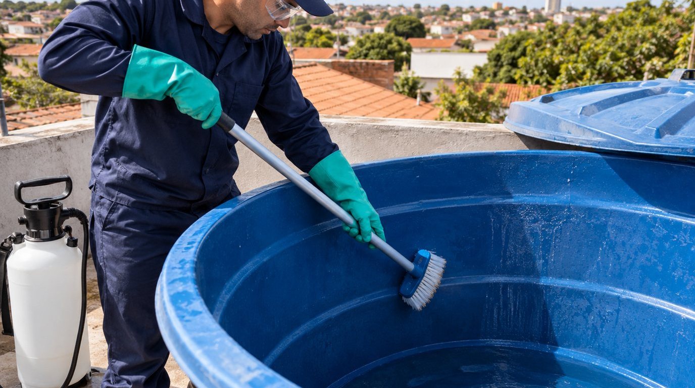 Higienização e Desinfecção da Caixa d'Água em Betim‑MG
