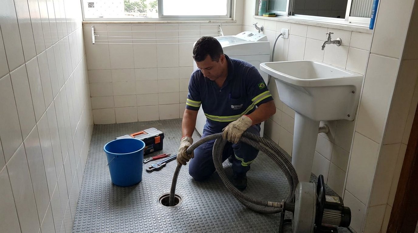 Ponto de Esgoto na Lavanderia em Betim‑MG